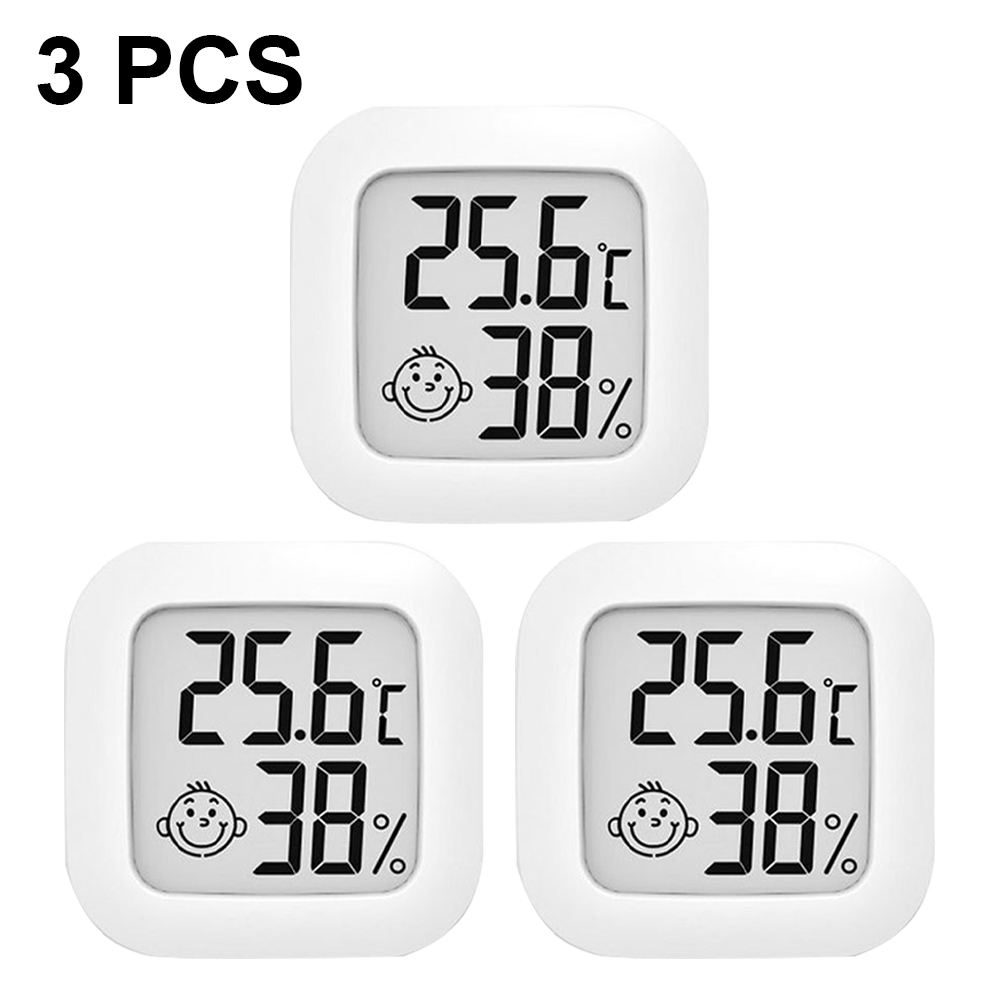 3 Pack Indoor Thermometer , Humidity Gauge Meter Digital Hygrometer Room Thermometer for Home, Hight Accurate Temperature and Humidity Monitor for Reptile, Humidors, Cellar, Office